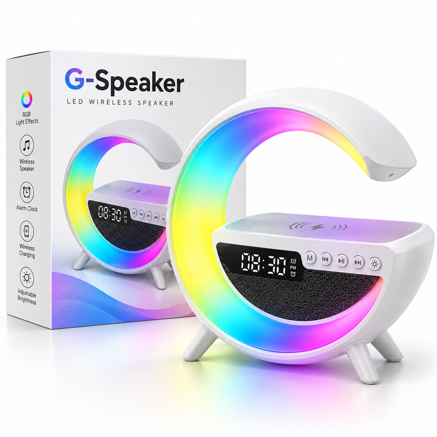 G-Speaker – RGB LED Wireless Speaker mit Uhr