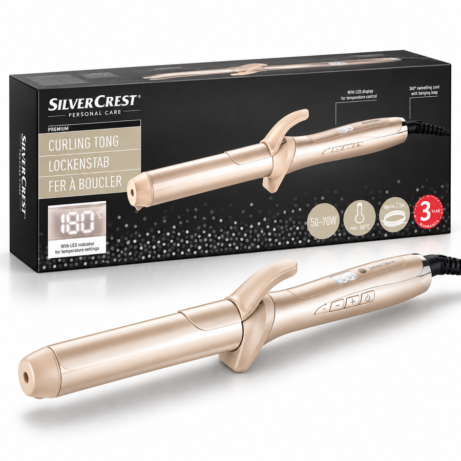SilverCrest Premium Lockenstab – LED Temperaturanzeige