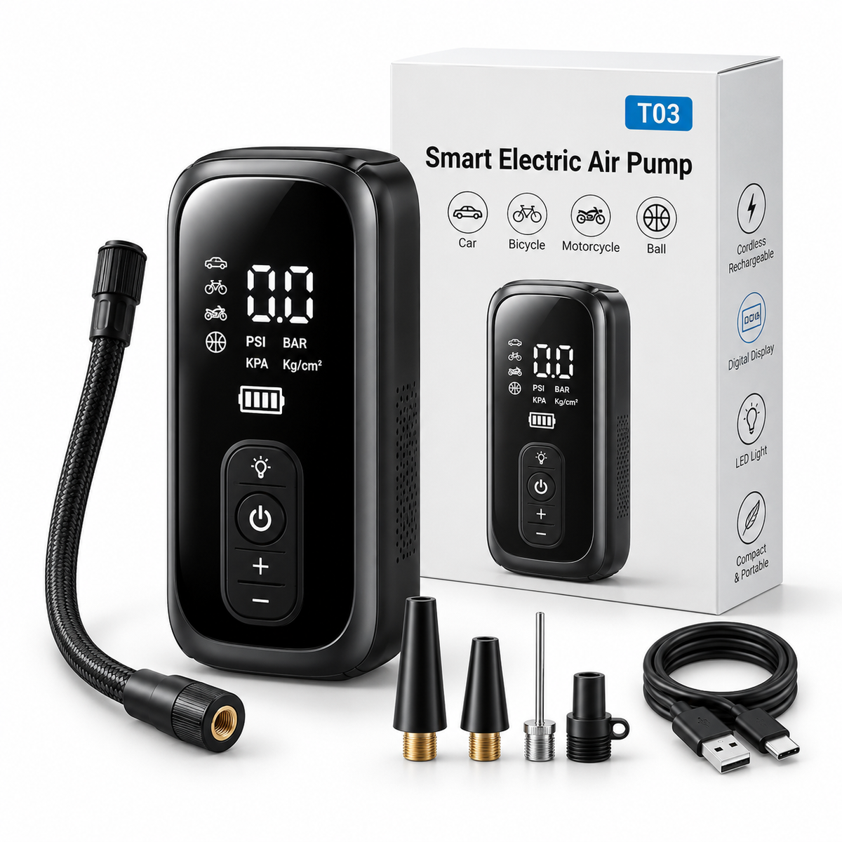 Smart Electric Air Pump T03 Produktdarstellung